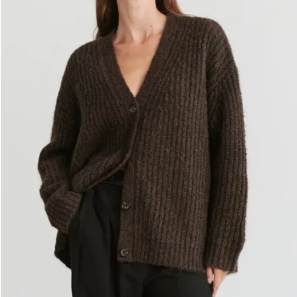 Jenni Kayne Cocoa Brown Cocoon Cardigan Size XS - Picture 1 of 6